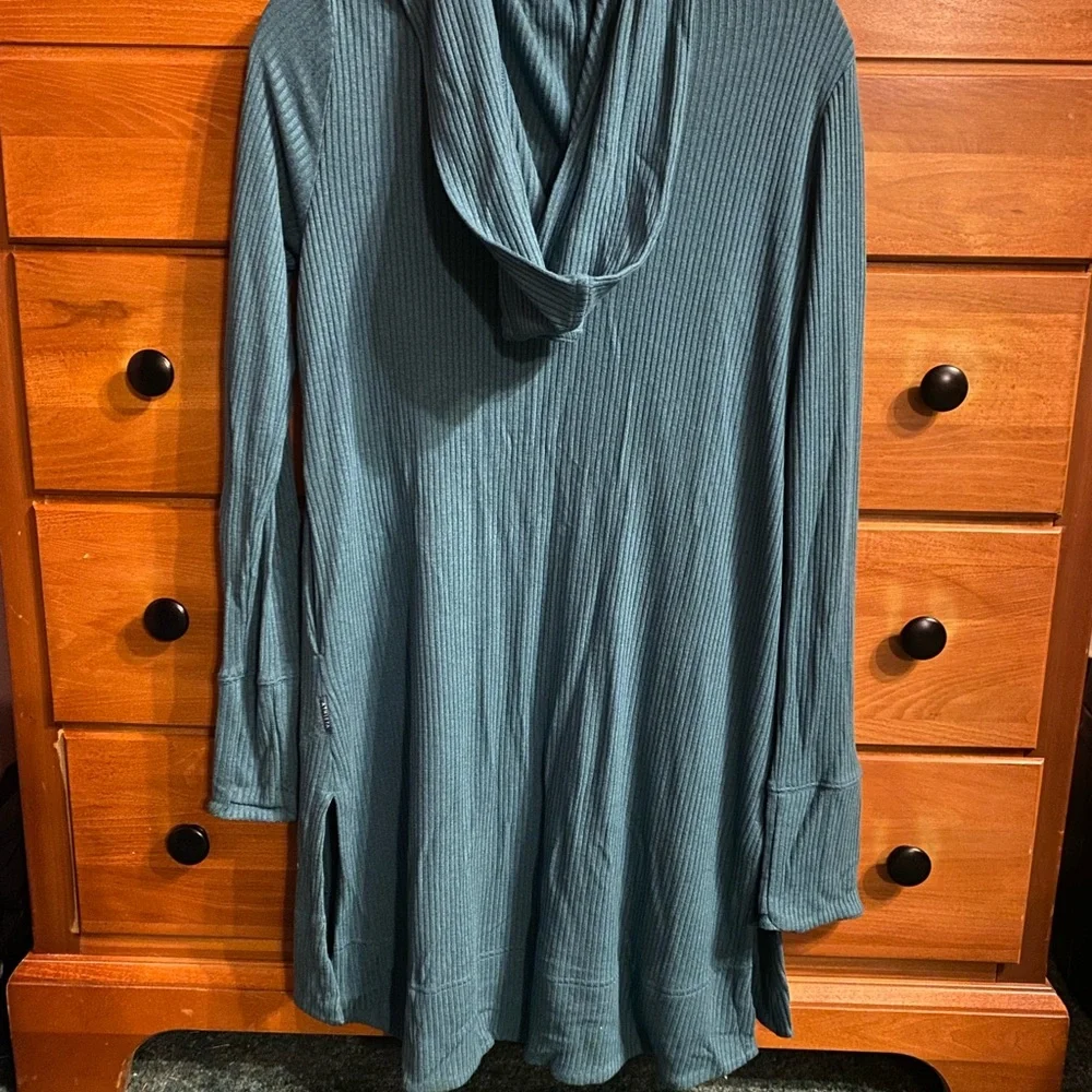 Athleta Teal Ribbed Cardigan - Picture 5 of 8